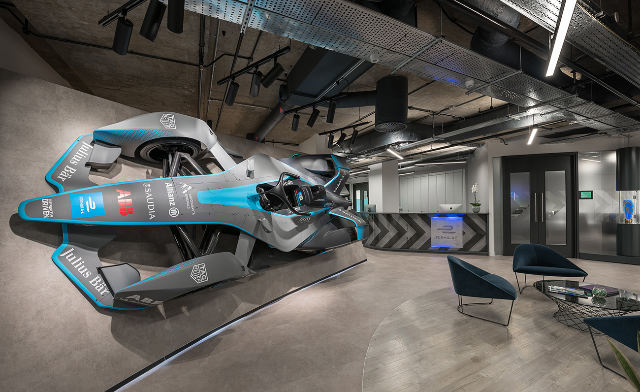 Behind the Scenes of Formula-E’s Modern New London Office