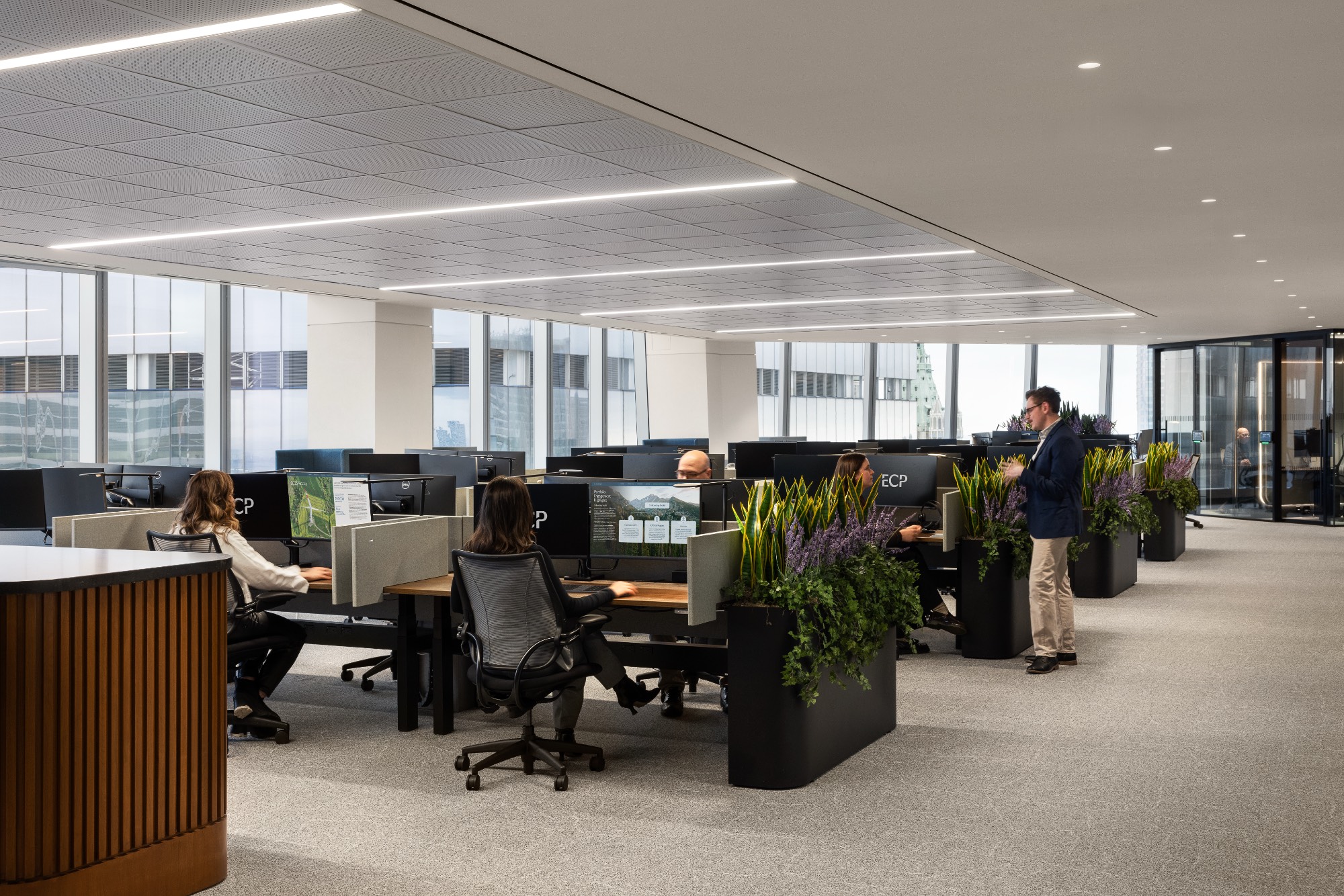 Open-plan workspace Energy Capital Partners Headquarters, NYC